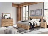 Hyanna Tan Queen Storage Bedroom Set / 4pc (Online Special Price) - Ornate Home