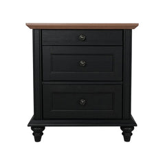 Hyde Black/Natural Nightstand - Ornate Home