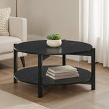 Hyde Black Round Coffee Table - Ornate Home