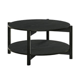 Hyde Black Round Coffee Table - Ornate Home