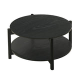 Hyde Black Round Coffee Table - Ornate Home