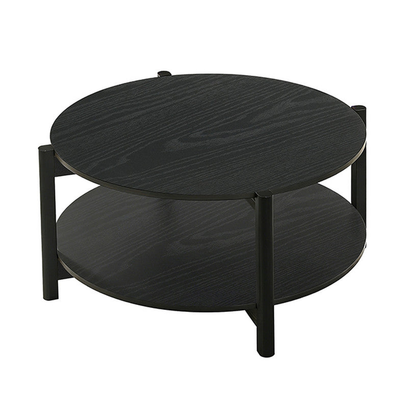 Hyde Black Round Coffee Table - Ornate Home