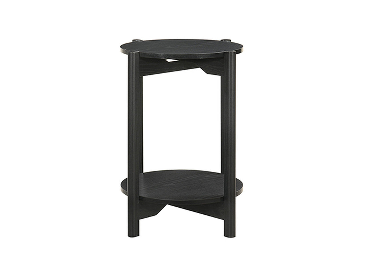 Hyde Black Round End Table - Ornate Home