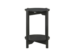 Hyde Black Round End Table - Ornate Home