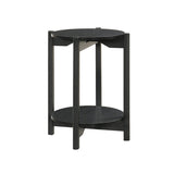 Hyde Black Round End Table - Ornate Home