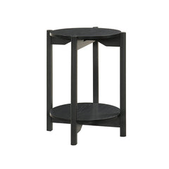 Hyde Black Round End Table - Ornate Home