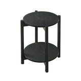 Hyde Black Round End Table - Ornate Home