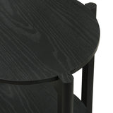 Hyde Black Round End Table - Ornate Home