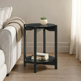 Hyde Black Round End Table - Ornate Home