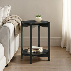 Hyde Black Round End Table - Ornate Home