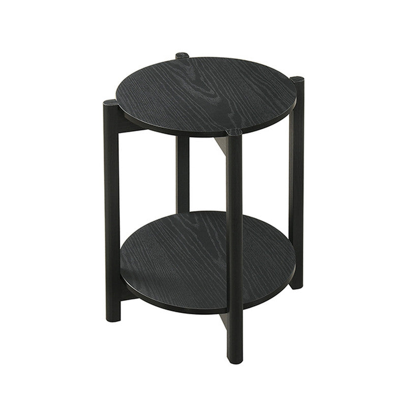 Hyde Black Round End Table - Ornate Home