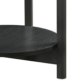 Hyde Black Round End Table - Ornate Home