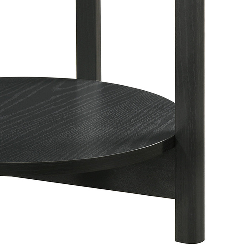 Hyde Black Round End Table - Ornate Home