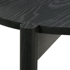 Hyde Black Round End Table - Ornate Home