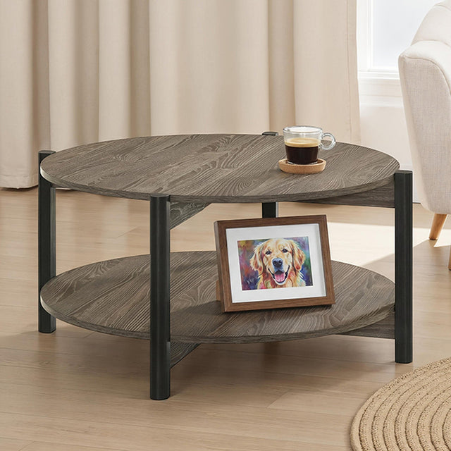 Hyde Dark Gray Round Coffee Table - Ornate Home