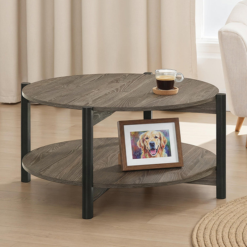 Hyde Dark Gray Round Coffee Table - Ornate Home