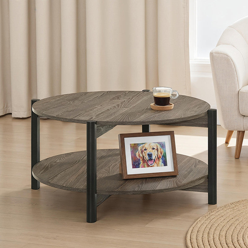 Hyde Dark Gray Round Coffee Table - Ornate Home