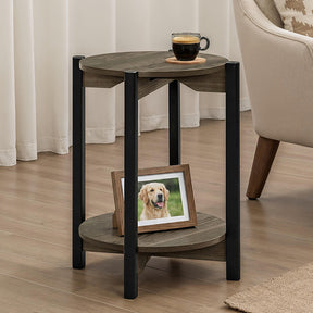 Hyde Dark Gray Round End Table - Ornate Home