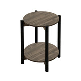 Hyde Dark Gray Round End Table - Ornate Home