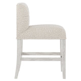 Hyde Glacier White/White/Cream Fabric Counter Stool - Ornate Home
