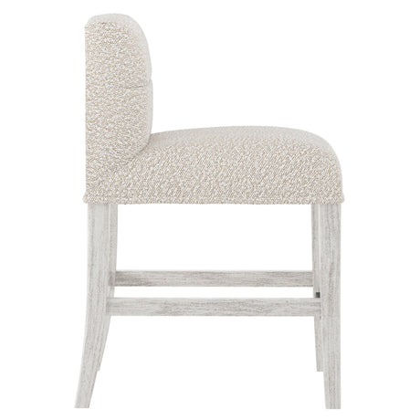 Hyde Glacier White/White/Cream Fabric Counter Stool - Ornate Home