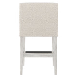Hyde Glacier White/White/Cream Fabric Counter Stool - Ornate Home
