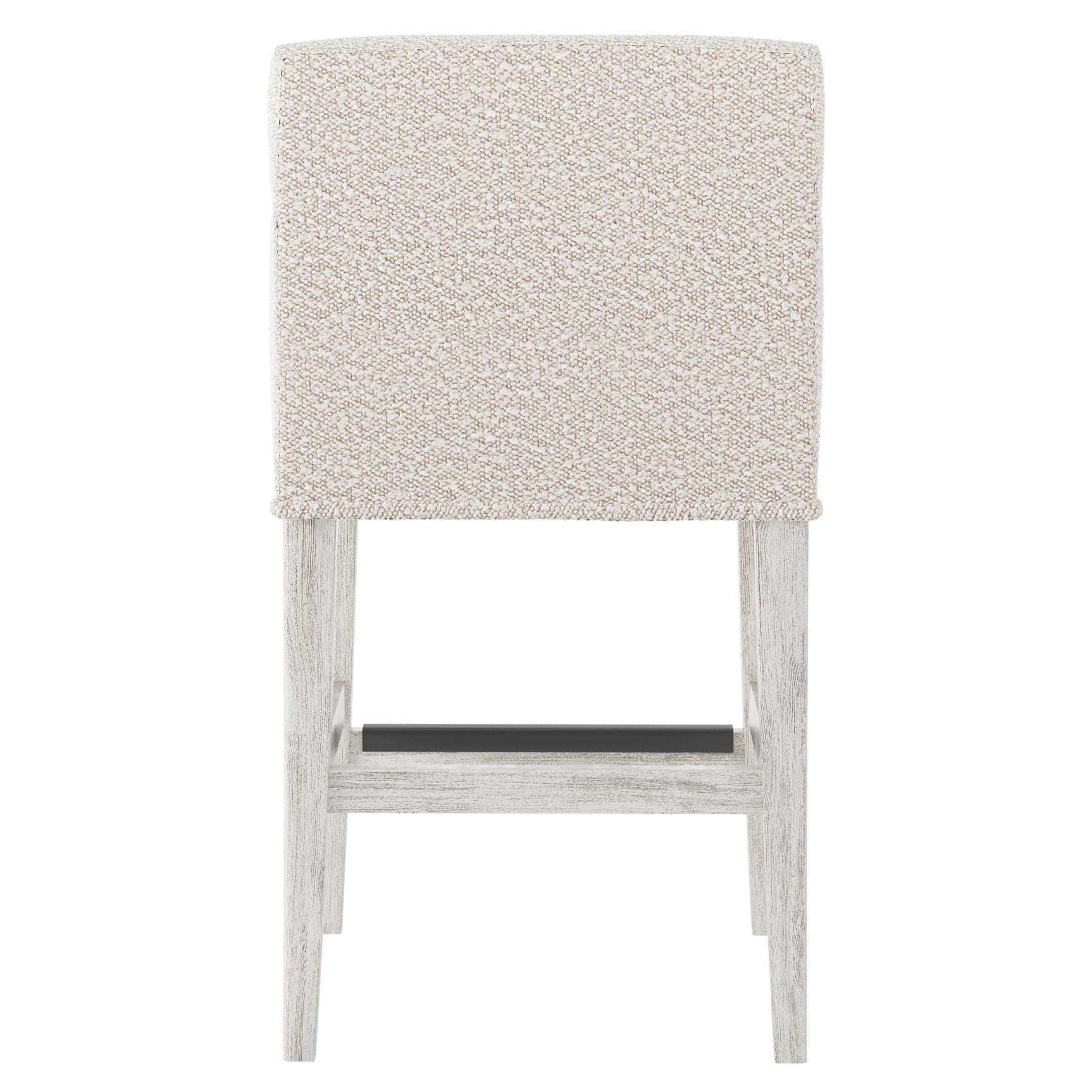 Hyde Glacier White/White/Cream Fabric Counter Stool - Ornate Home