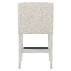 Hyde Glacier White/White/Cream Fabric Counter Stool - Ornate Home