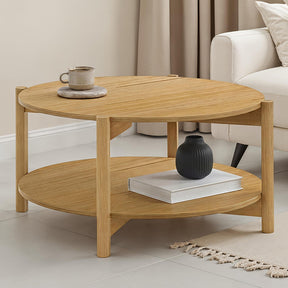 Hyde Natural Round Coffee Table - Ornate Home