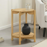 Hyde Natural Round End Table - Ornate Home