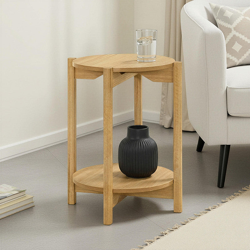 Hyde Natural Round End Table - Ornate Home