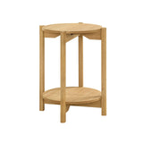 Hyde Natural Round End Table - Ornate Home
