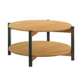 Hyde Oak Round Coffee Table - Ornate Home