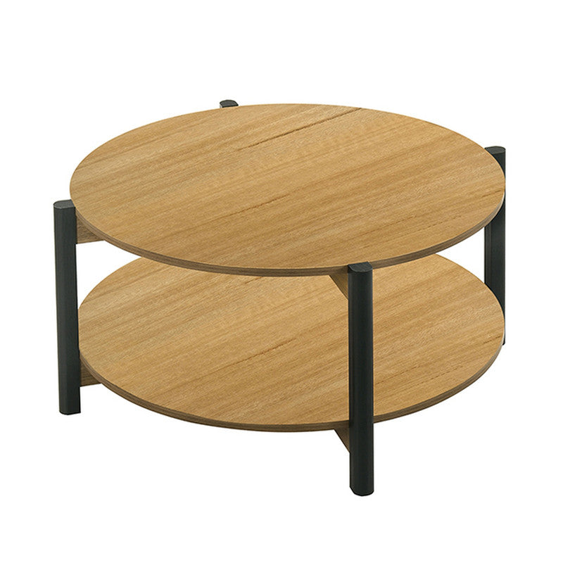 Hyde Oak Round Coffee Table - Ornate Home