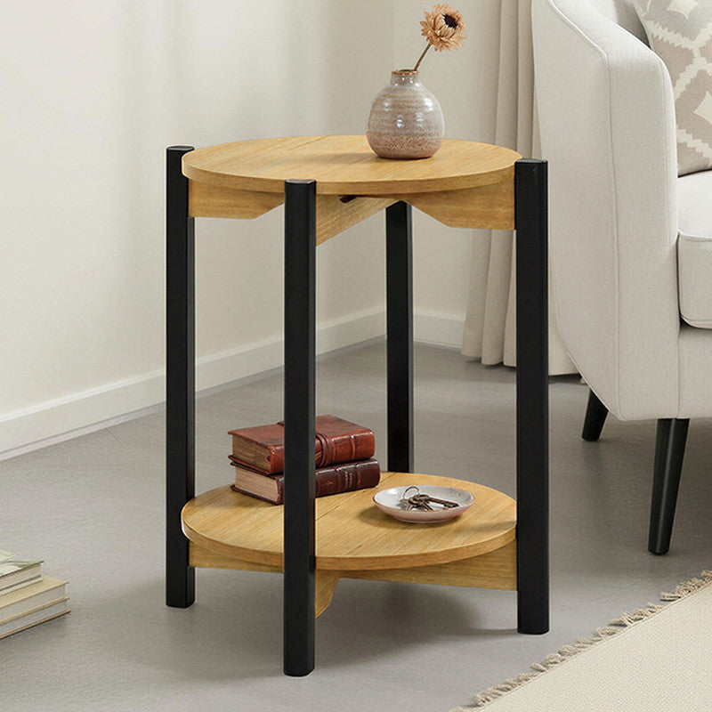Hyde Oak Round End Table - Ornate Home