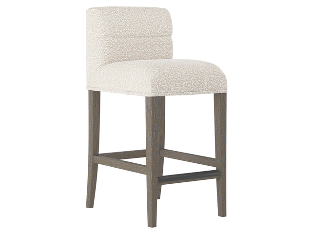 Hyde Portobello/White/Cream Fabric Bar Stool - Ornate Home