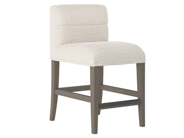 Hyde Portobello/White/Cream Fabric Counter Stool - Ornate Home