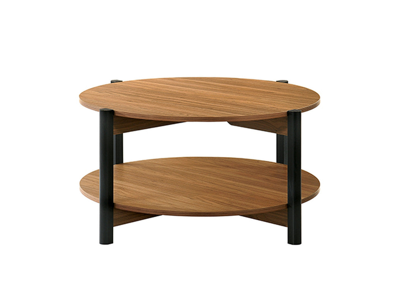 Hyde Walnut Round Coffee Table - Ornate Home