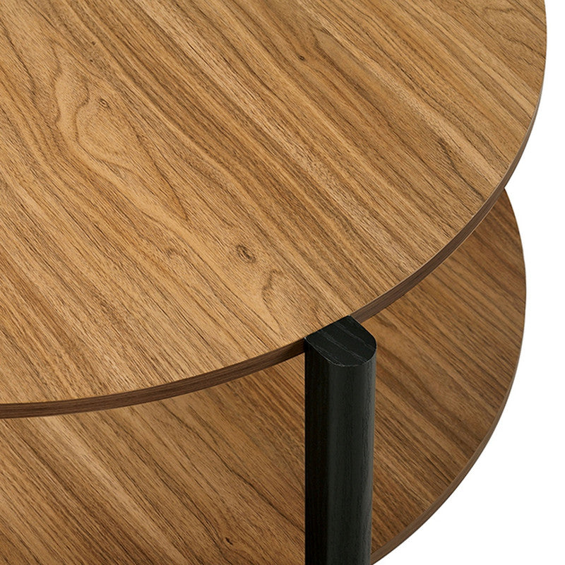 Hyde Walnut Round Coffee Table - Ornate Home