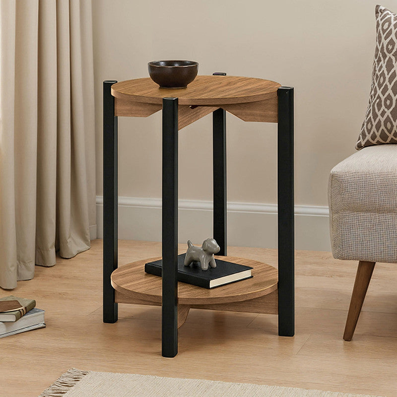 Hyde Walnut Round End Table - Ornate Home