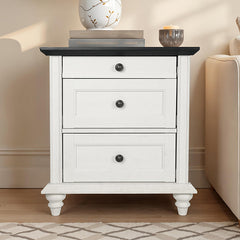 Hyde White/Black Nightstand - Ornate Home