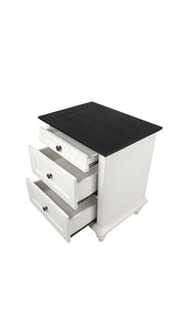 Hyde White/Black Nightstand - Ornate Home