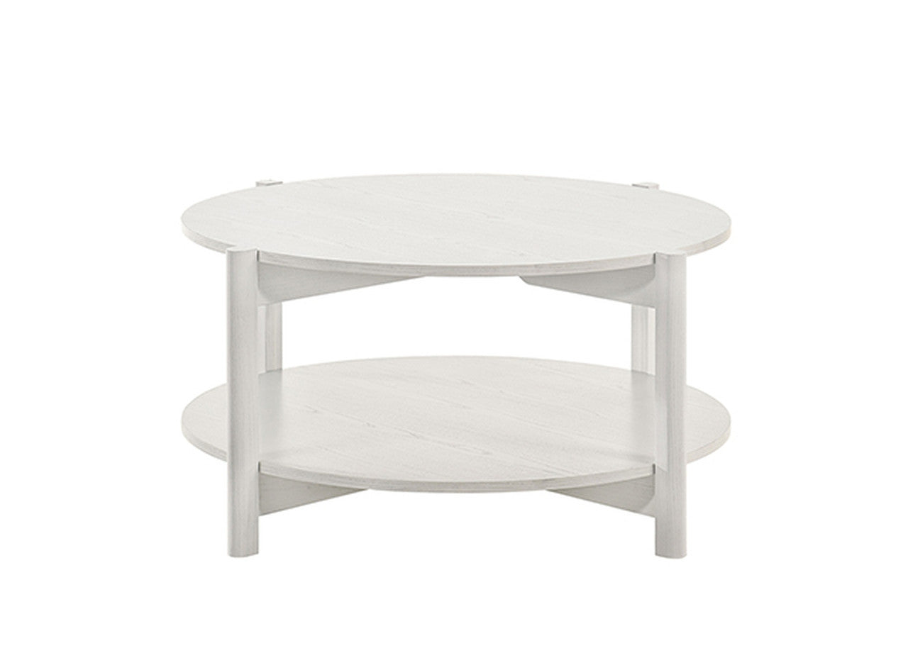 Hyde White Round Coffee Table - Ornate Home
