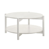 Hyde White Round Coffee Table - Ornate Home