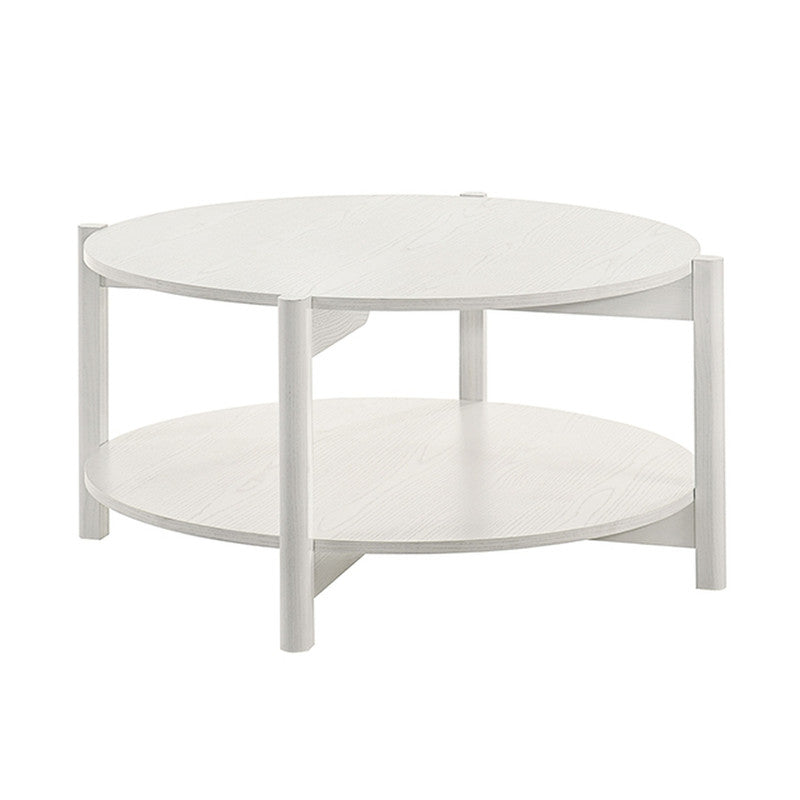 Hyde White Round Coffee Table - Ornate Home