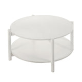 Hyde White Round Coffee Table - Ornate Home