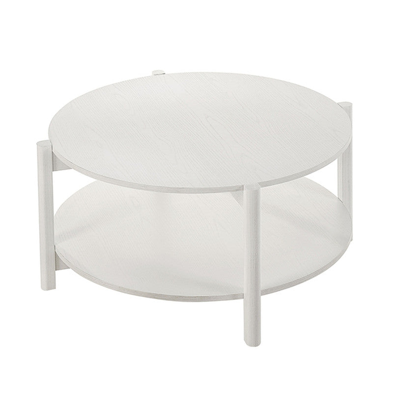 Hyde White Round Coffee Table - Ornate Home