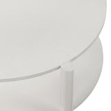 Hyde White Round Coffee Table - Ornate Home