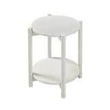Hyde White Round End Table - Ornate Home