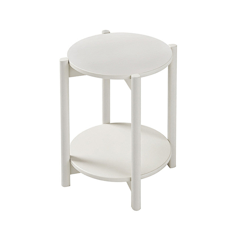 Hyde White Round End Table - Ornate Home